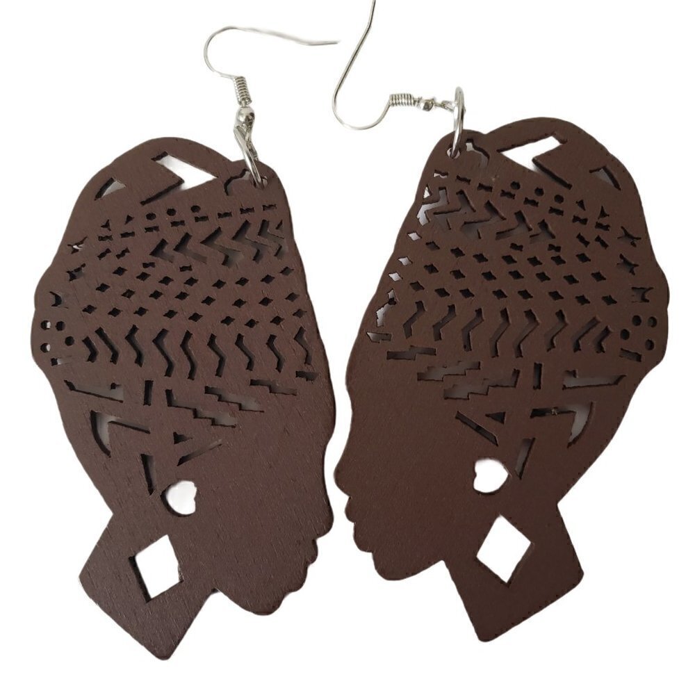 Bohemian Wooden Drop Lightweight Dangle Earrings